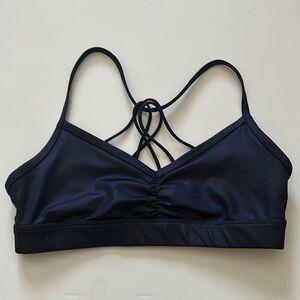 Alo criss cross navy blue bra